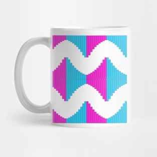 Pink  and blue abstract Column background Mug